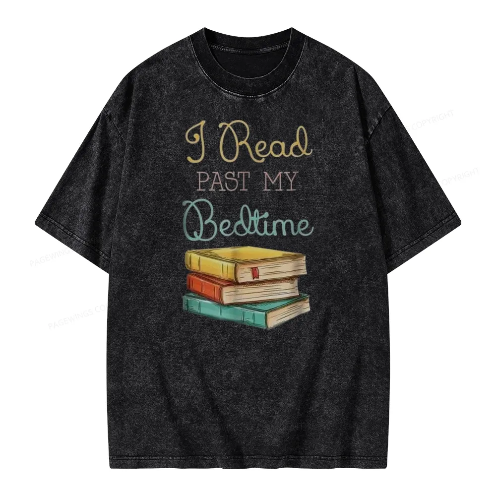 Pagewings Read Past My Bedime Unisex Washed T-shirt