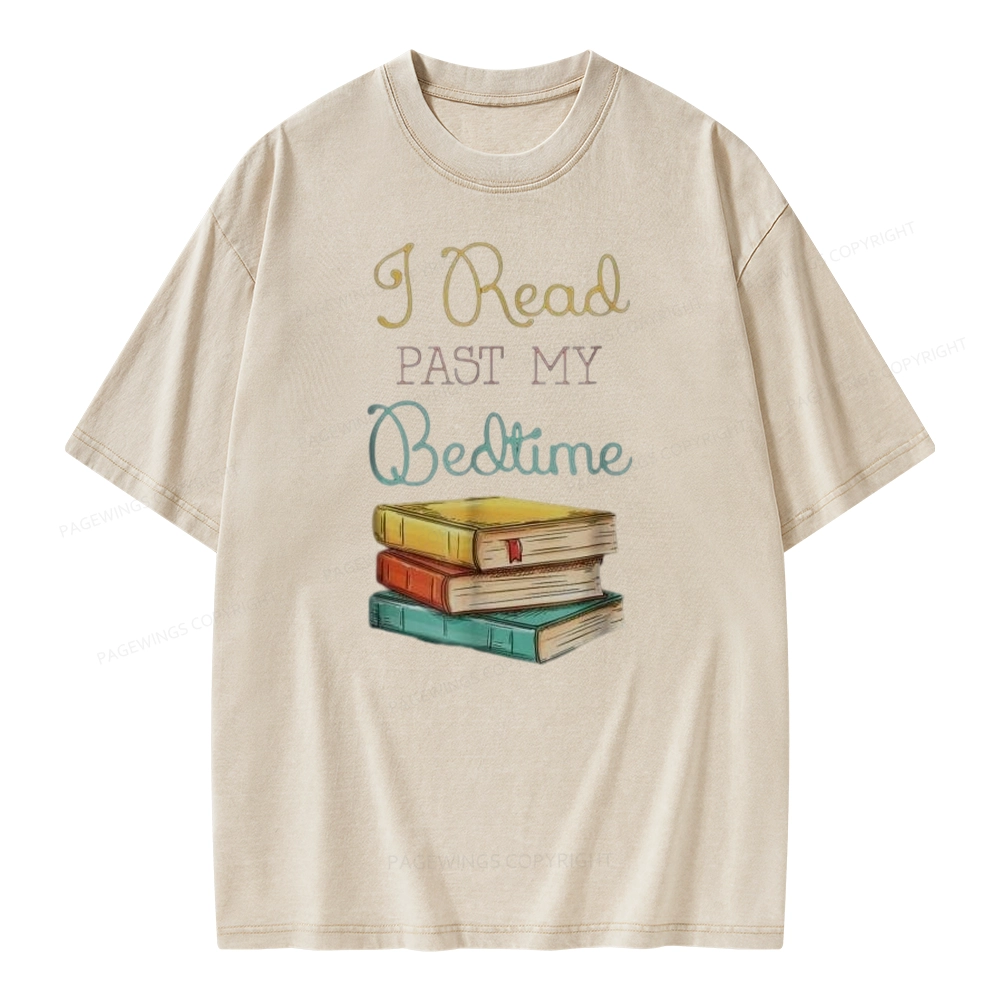 Pagewings Read Past My Bedime Unisex Washed T-shirt
