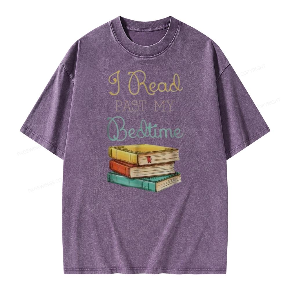 Pagewings Read Past My Bedime Unisex Washed T-shirt