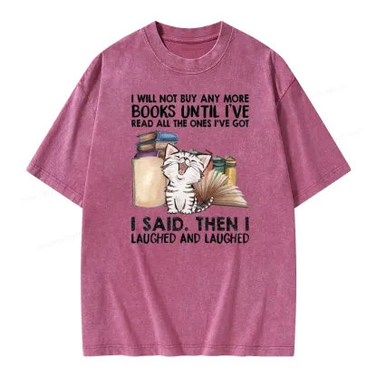Pagewings I Will Not Buy Any More Books Unisex Washed T-shirt
