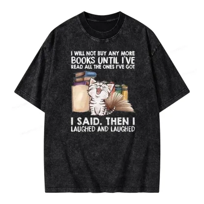 Pagewings I Will Not Buy Any More Books Unisex Washed T-shirt