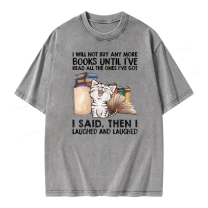 Pagewings I Will Not Buy Any More Books Unisex Washed T-shirt