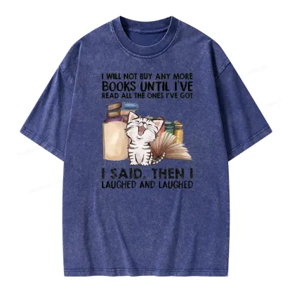 Pagewings I Will Not Buy Any More Books Unisex Washed T-shirt