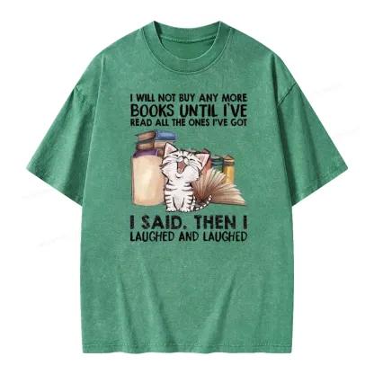 Pagewings I Will Not Buy Any More Books Unisex Washed T-shirt