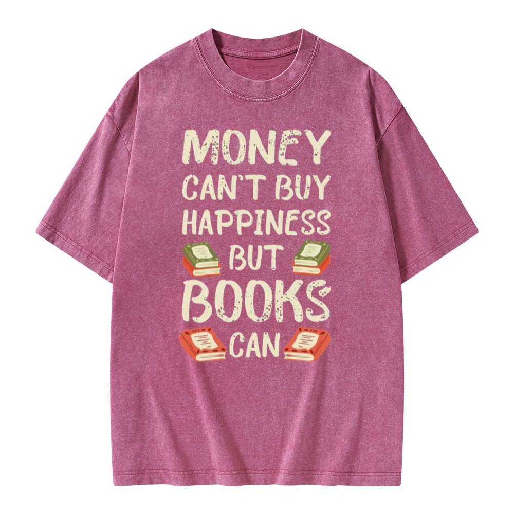 Pagewings Money Can't Buy Happiness But Books Can Unisex Washed T-shirt