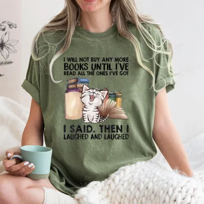 Pagewings I Will Not Buy Any More Books Unisex Washed T-shirt