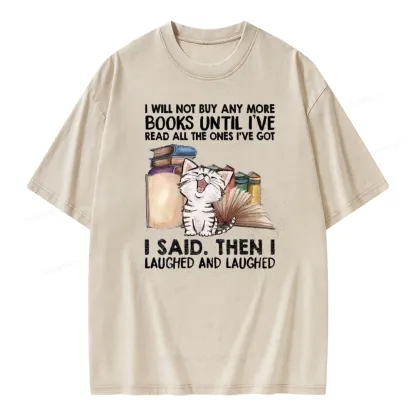 Pagewings I Will Not Buy Any More Books Unisex Washed T-shirt