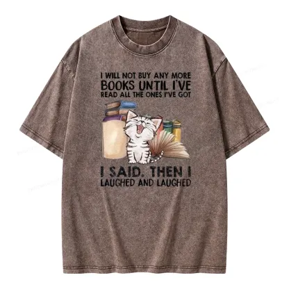 Pagewings I Will Not Buy Any More Books Unisex Washed T-shirt