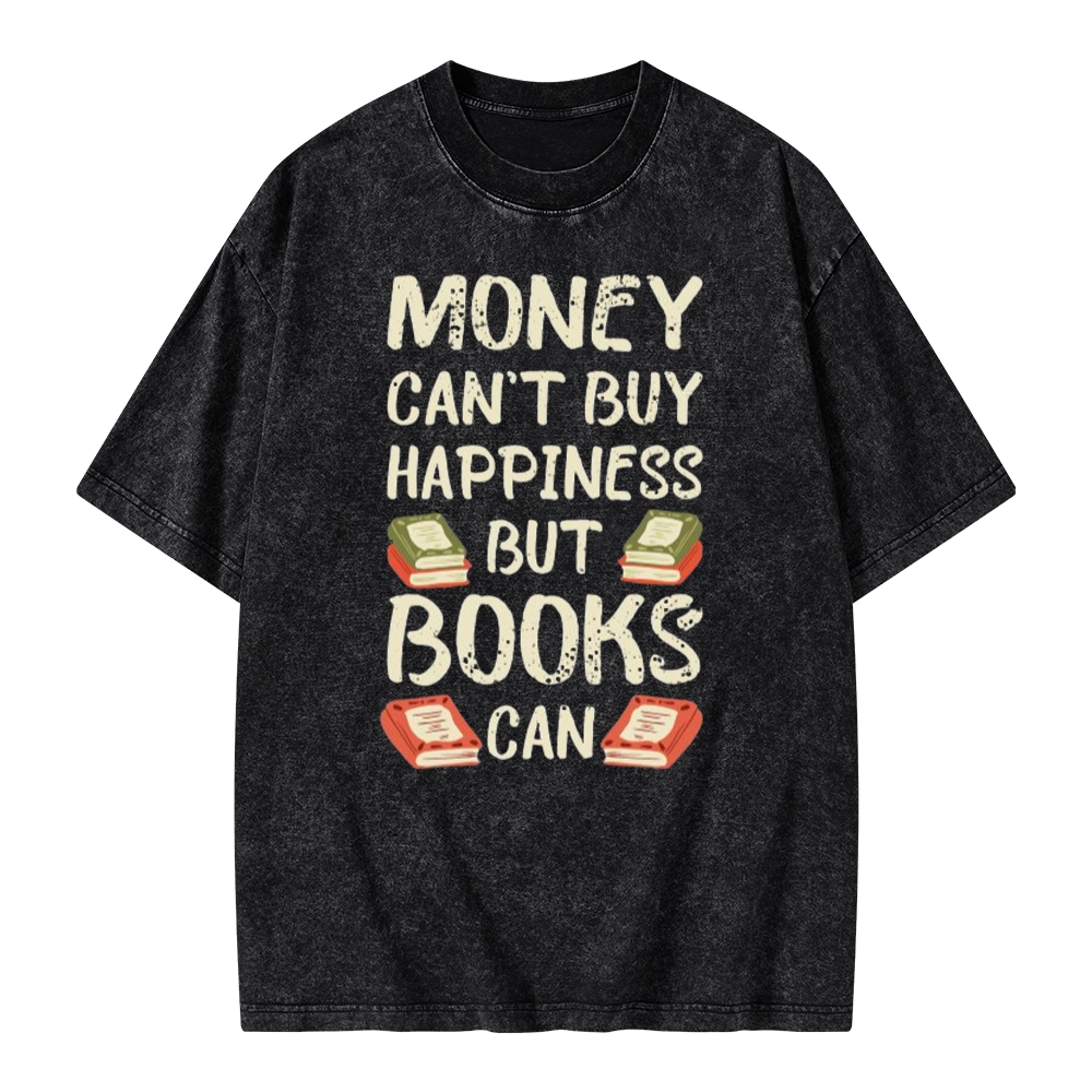 Pagewings Money Can't Buy Happiness But Books Can Unisex Washed T-shirt