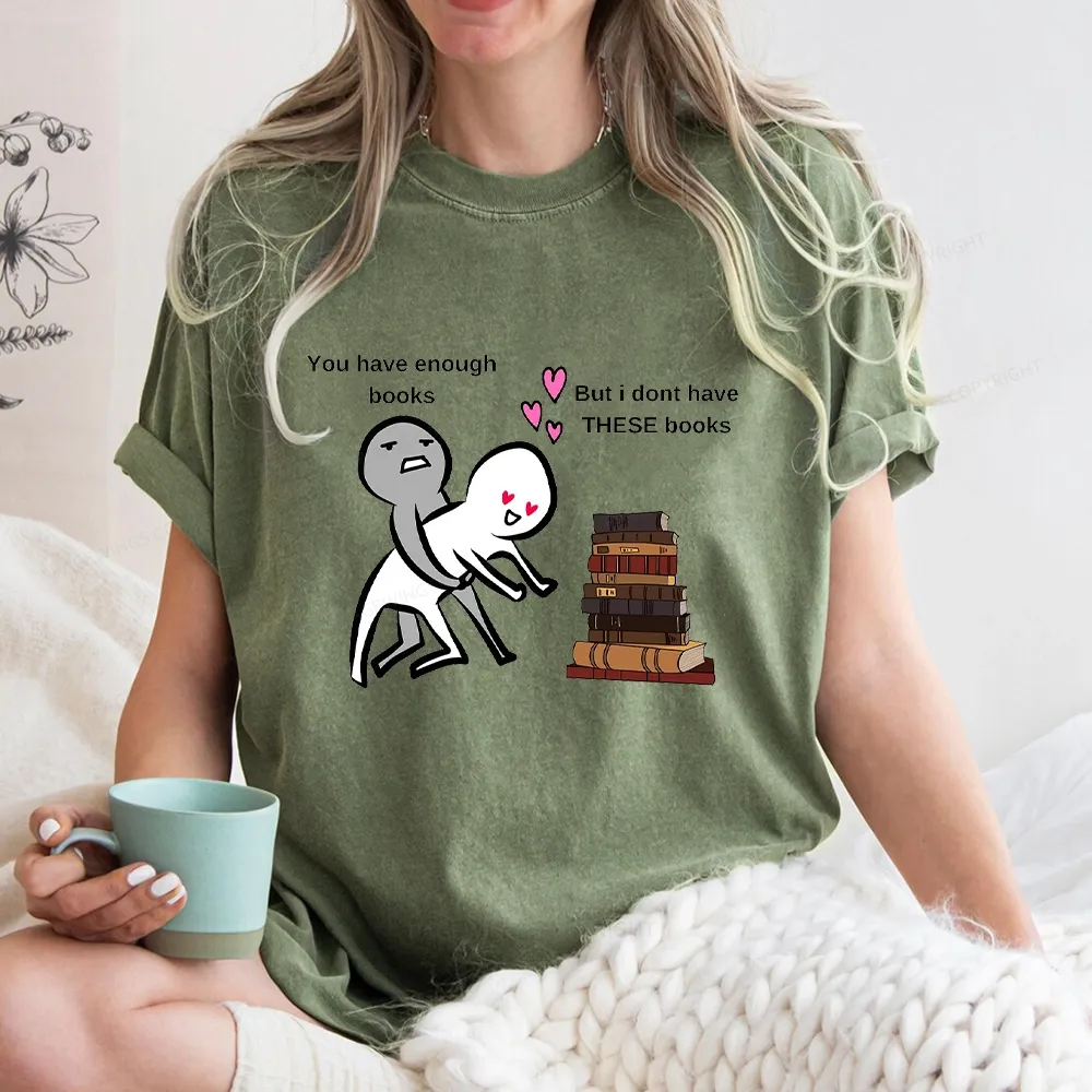 Pagewings Wanting More Books Unisex Washed T-shirt