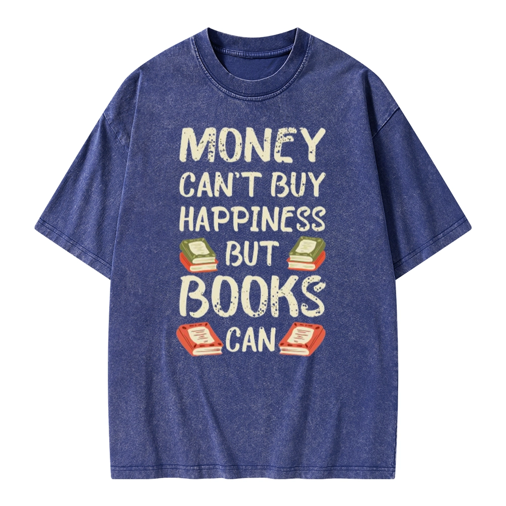 Pagewings Money Can't Buy Happiness But Books Can Unisex Washed T-shirt