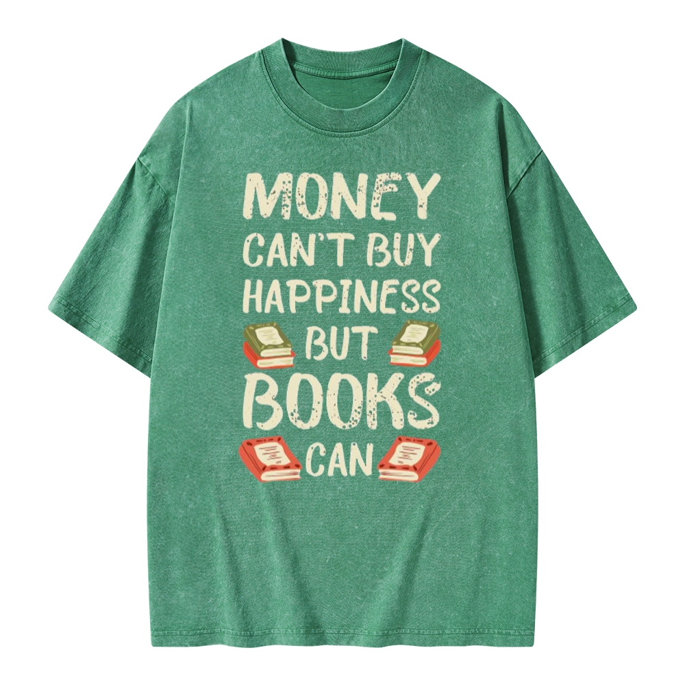 Pagewings Money Can't Buy Happiness But Books Can Unisex Washed T-shirt