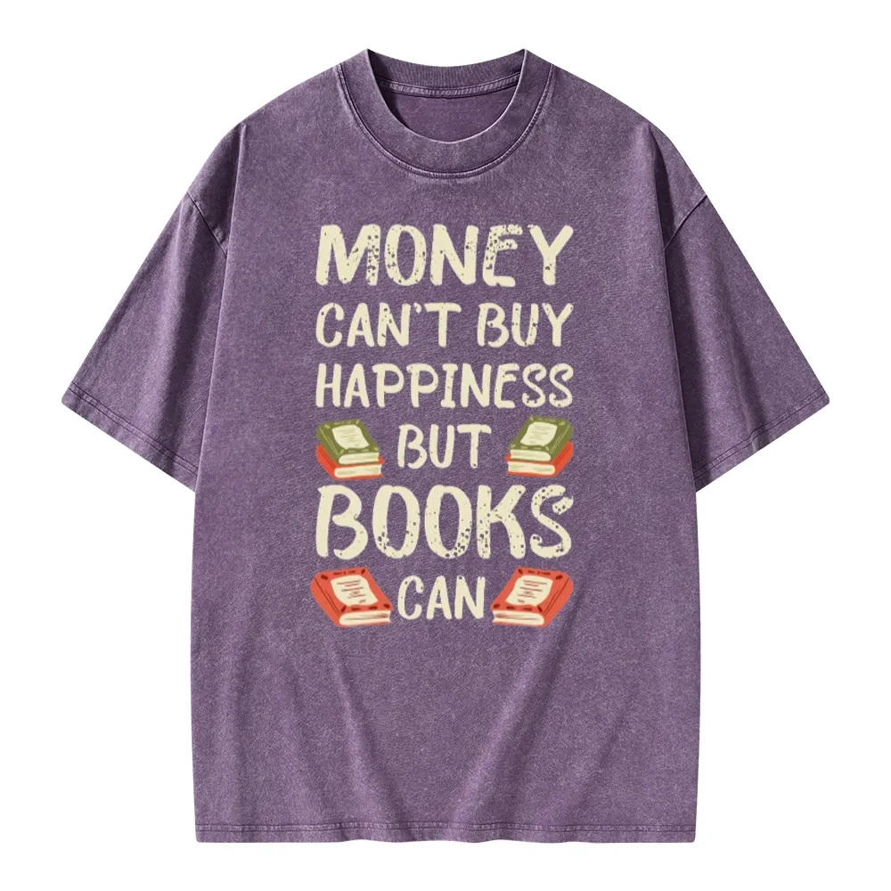 Pagewings Money Can't Buy Happiness But Books Can Unisex Washed T-shirt