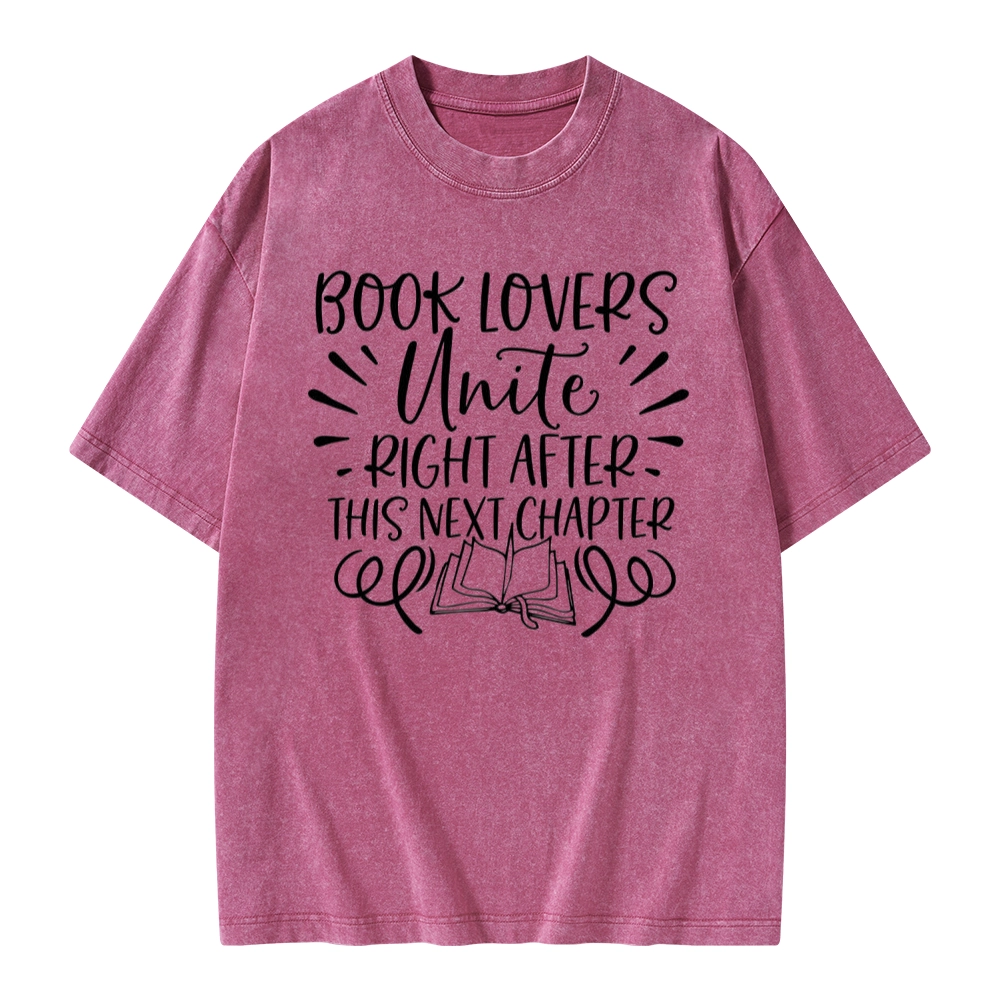 Pagewings Book Lovers Unite Unisex Washed T-shirt