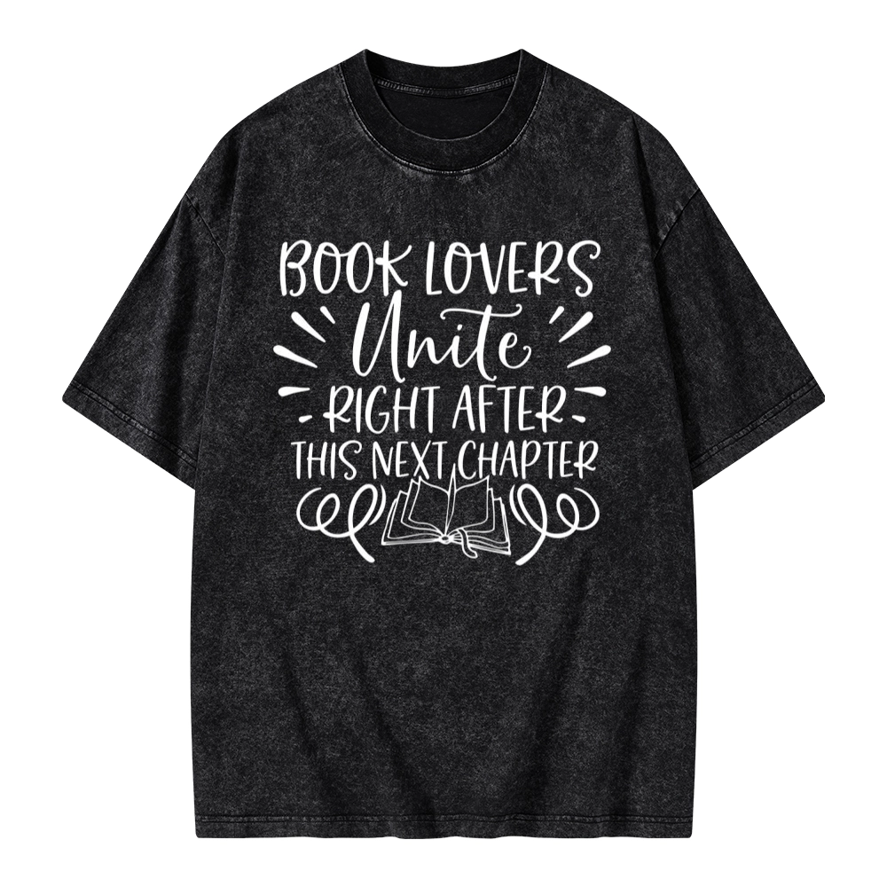 Pagewings Book Lovers Unite Unisex Washed T-shirt