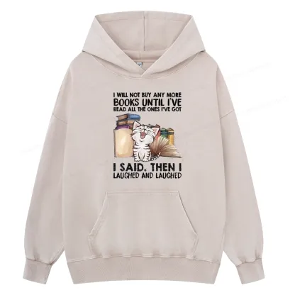 Pagewings I Will Not Buy Any More Books Unisex Washed Hoodie