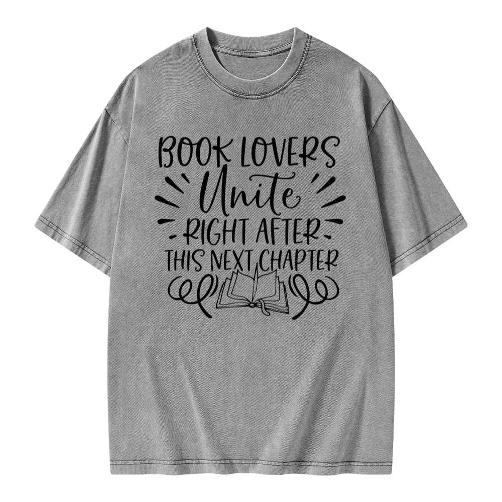Pagewings Book Lovers Unite Unisex Washed T-shirt