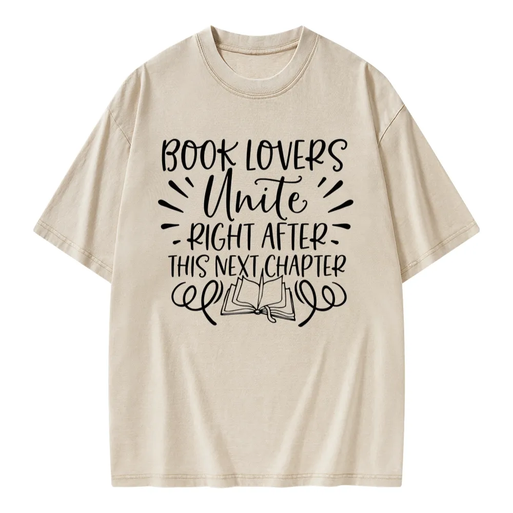 Pagewings Book Lovers Unite Unisex Washed T-shirt