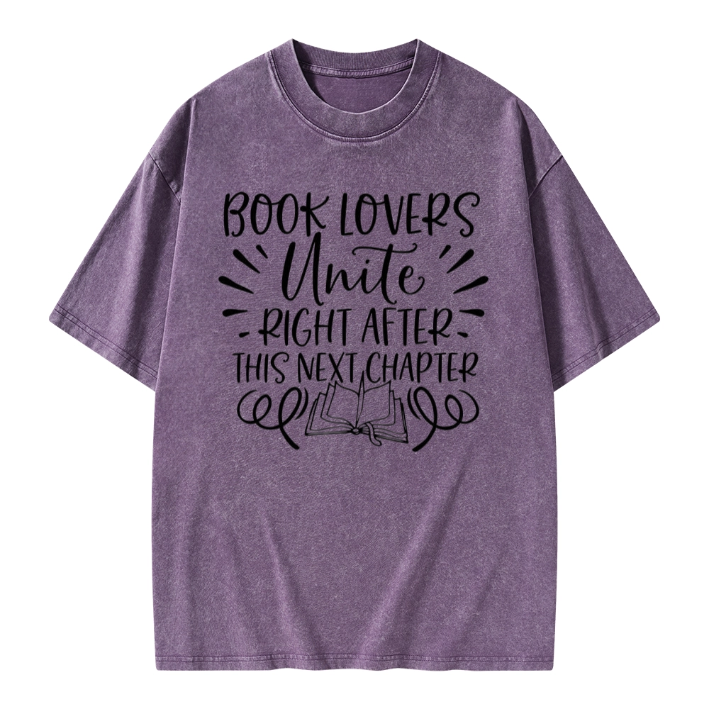 Pagewings Book Lovers Unite Unisex Washed T-shirt