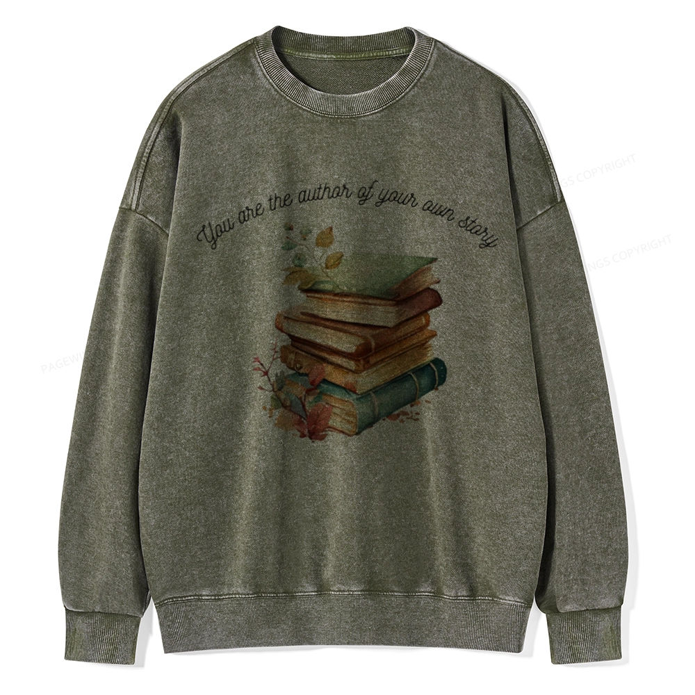 Pagewings Author Of Your Story Unisex Washed Sweatshirt