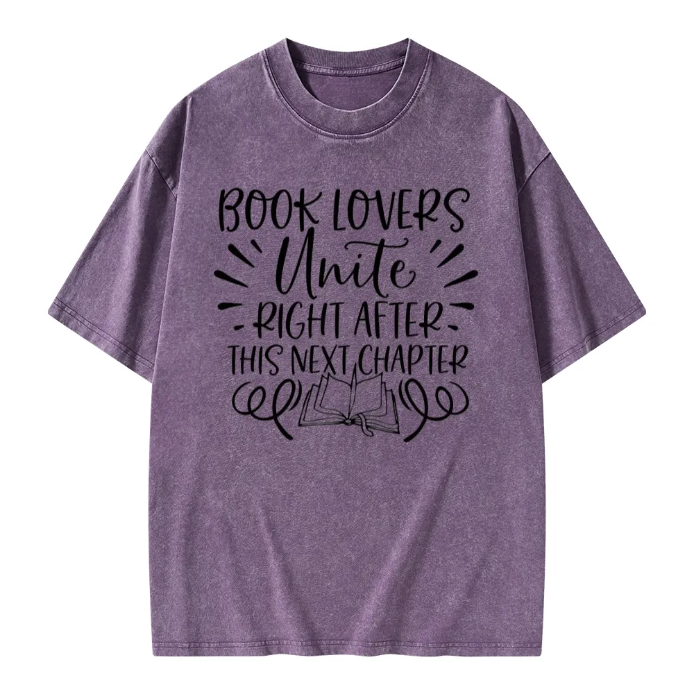 Pagewings Book Lovers Unite Unisex Washed T-shirt