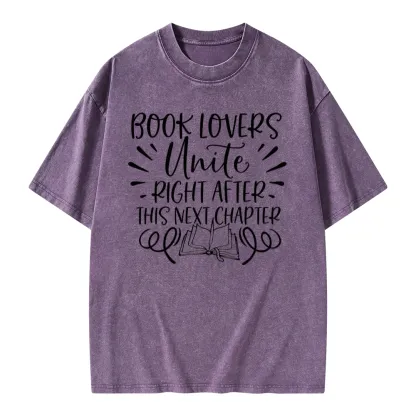 Pagewings Book Lovers Unite Unisex Washed T-shirt