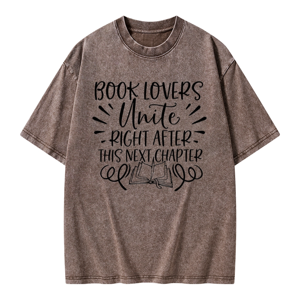 Pagewings Book Lovers Unite Unisex Washed T-shirt
