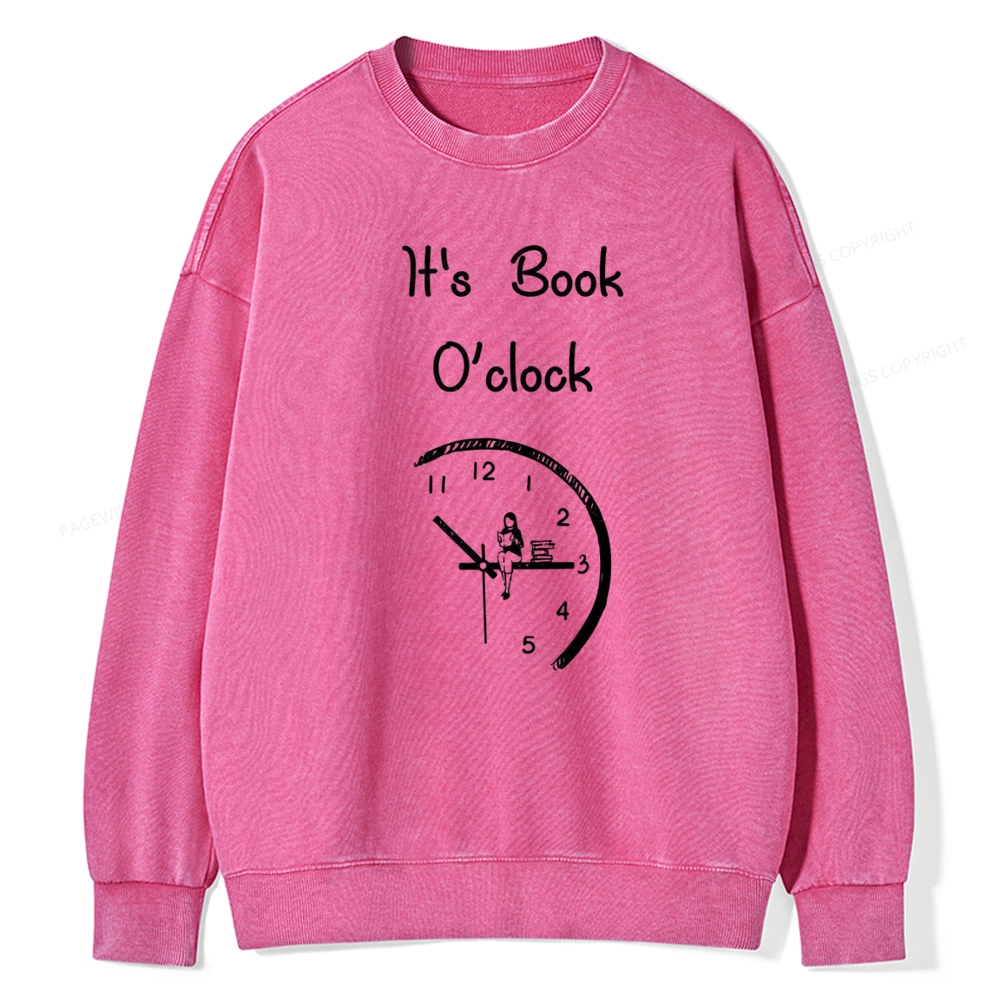 Pagewings Book Brainy Buddy Unisex Washed Sweatshirt