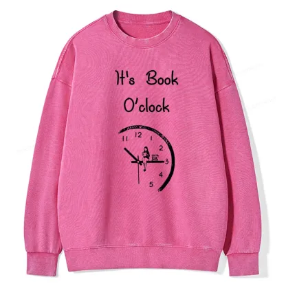 Pagewings Book Brainy Buddy Unisex Washed Sweatshirt