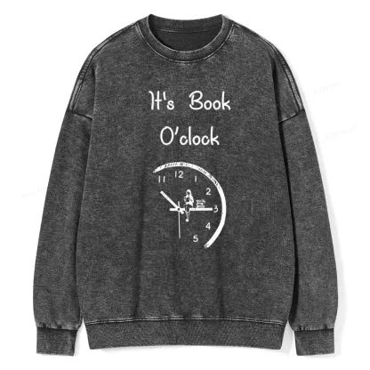 Pagewings Book Brainy Buddy Unisex Washed Sweatshirt