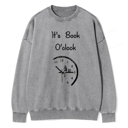 Pagewings Book Brainy Buddy Unisex Washed Sweatshirt