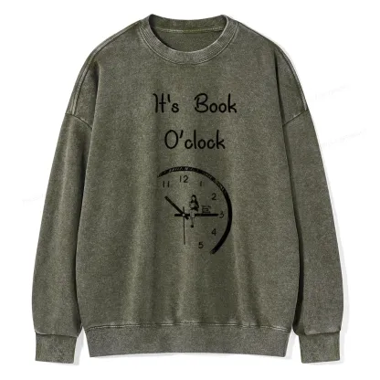 Pagewings Book Brainy Buddy Unisex Washed Sweatshirt