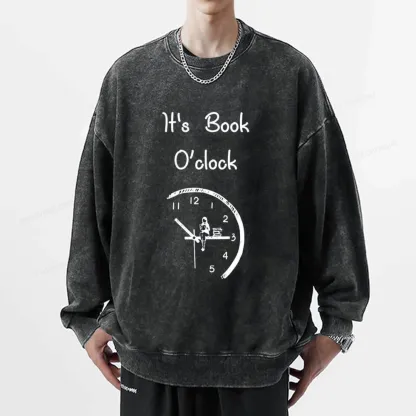 Pagewings Book Brainy Buddy Unisex Washed Sweatshirt