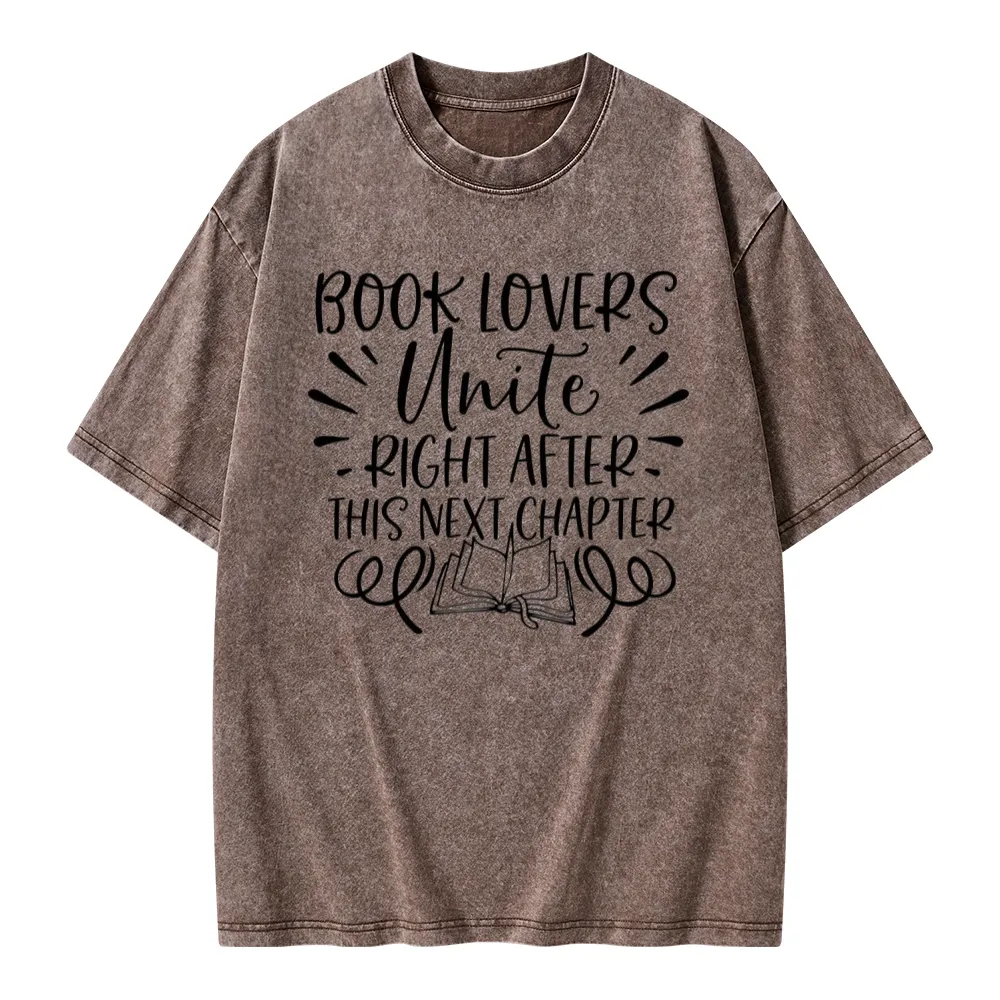 Pagewings Book Lovers Unite Unisex Washed T-shirt
