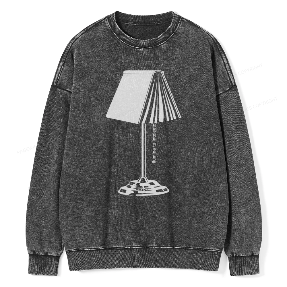 Pagewings Ilumina Tu Intelecto Unisex Washed Sweatshirt