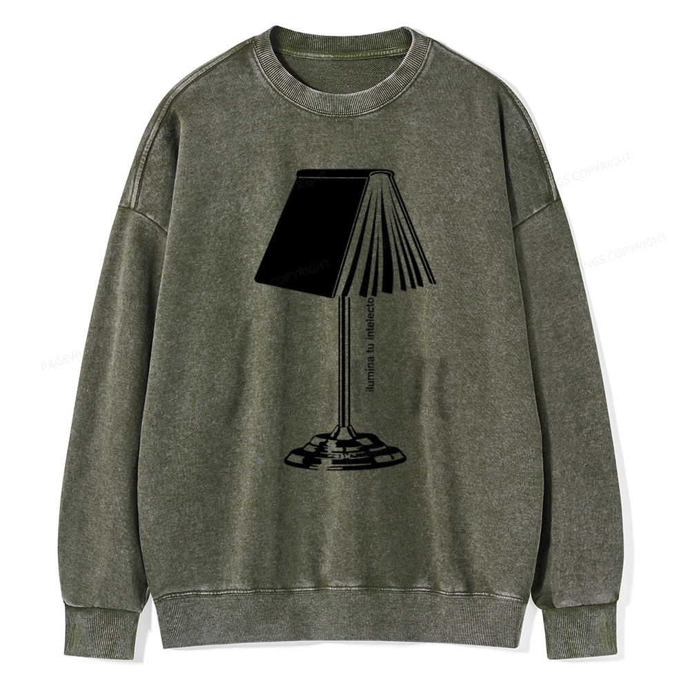 Pagewings Ilumina Tu Intelecto Unisex Washed Sweatshirt