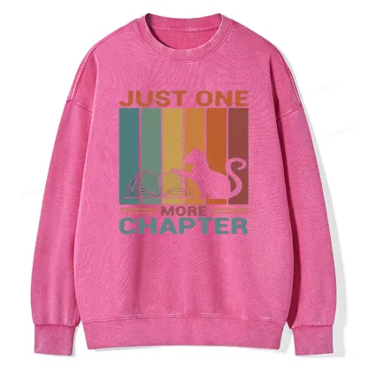 Pagewings Just One More Chapter Book Unisex Washed Sweatshirt