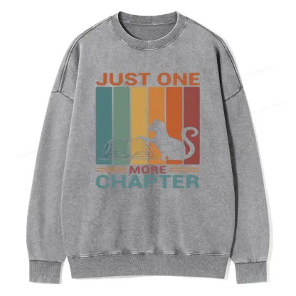 Pagewings Just One More Chapter Book Unisex Washed Sweatshirt