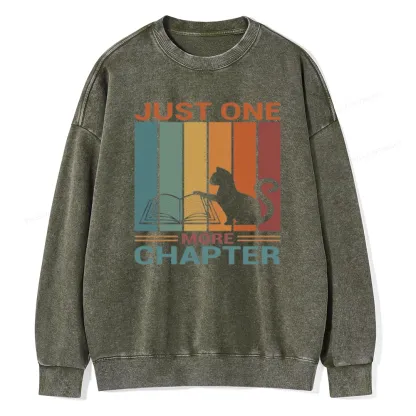 Pagewings Just One More Chapter Book Unisex Washed Sweatshirt