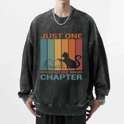 Pagewings Just One More Chapter Book Unisex Washed Sweatshirt