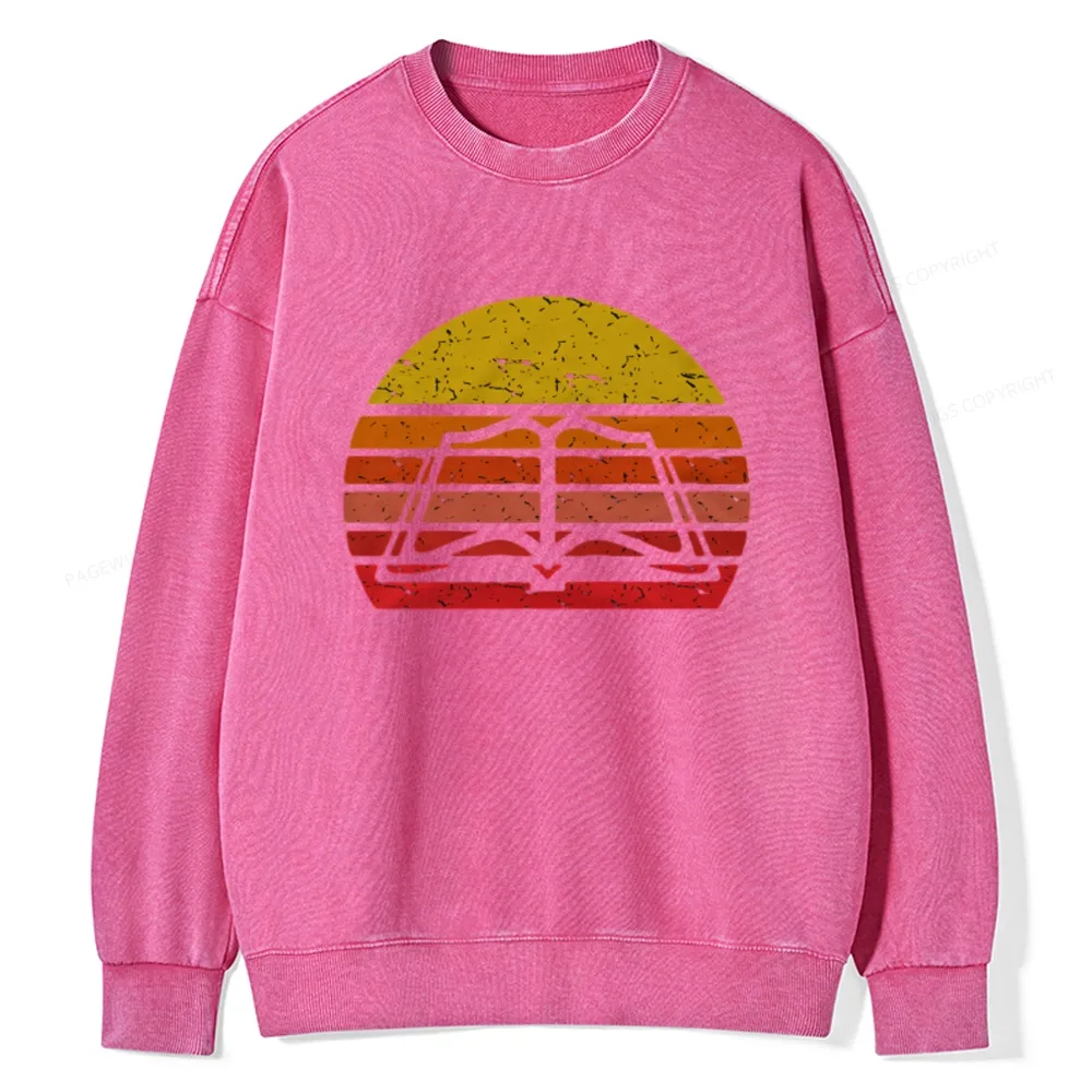 Pagewings Vintage Book Reading Lover Unisex Washed Sweatshirt