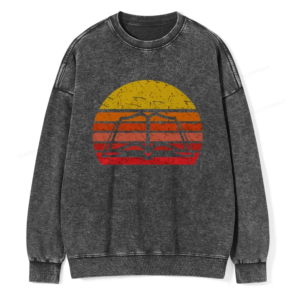 Pagewings Vintage Book Reading Lover Unisex Washed Sweatshirt