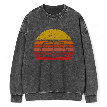 Pagewings Vintage Book Reading Lover Unisex Washed Sweatshirt