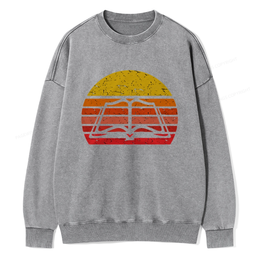 Pagewings Vintage Book Reading Lover Unisex Washed Sweatshirt