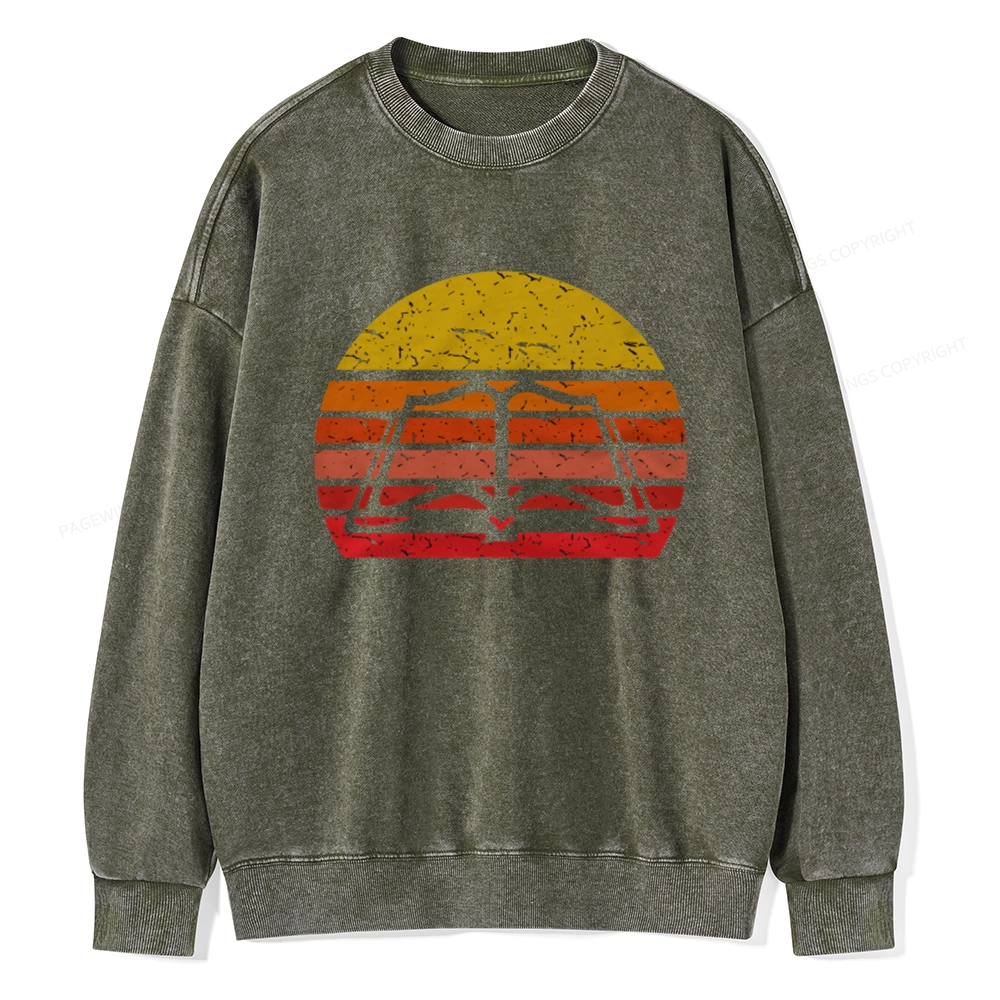 Pagewings Vintage Book Reading Lover Unisex Washed Sweatshirt