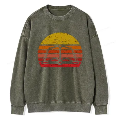 Pagewings Vintage Book Reading Lover Unisex Washed Sweatshirt