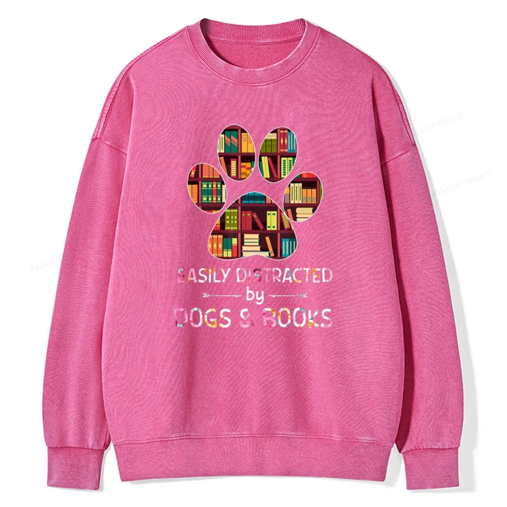 [Copy]Pagewings Mouse Tail's Book Club Unisex Washed Sweatshirt