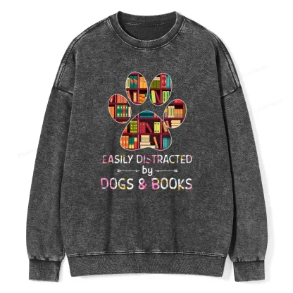 [Copy]Pagewings Mouse Tail's Book Club Unisex Washed Sweatshirt