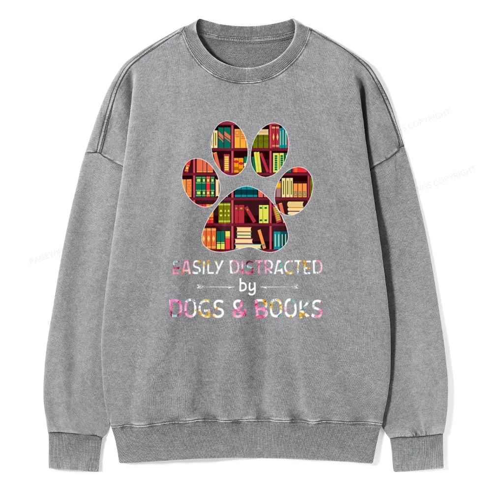 [Copy]Pagewings Mouse Tail's Book Club Unisex Washed Sweatshirt
