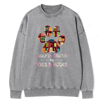 [Copy]Pagewings Mouse Tail's Book Club Unisex Washed Sweatshirt